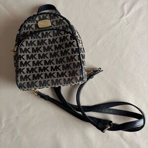 Michael Kors Black and Tan Women's Backpack